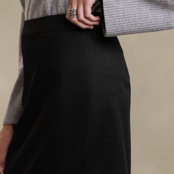 Banana Republic Factory Classic Black Pencil Skirt Plus Size 16 NWT - Picture 1 of 14
